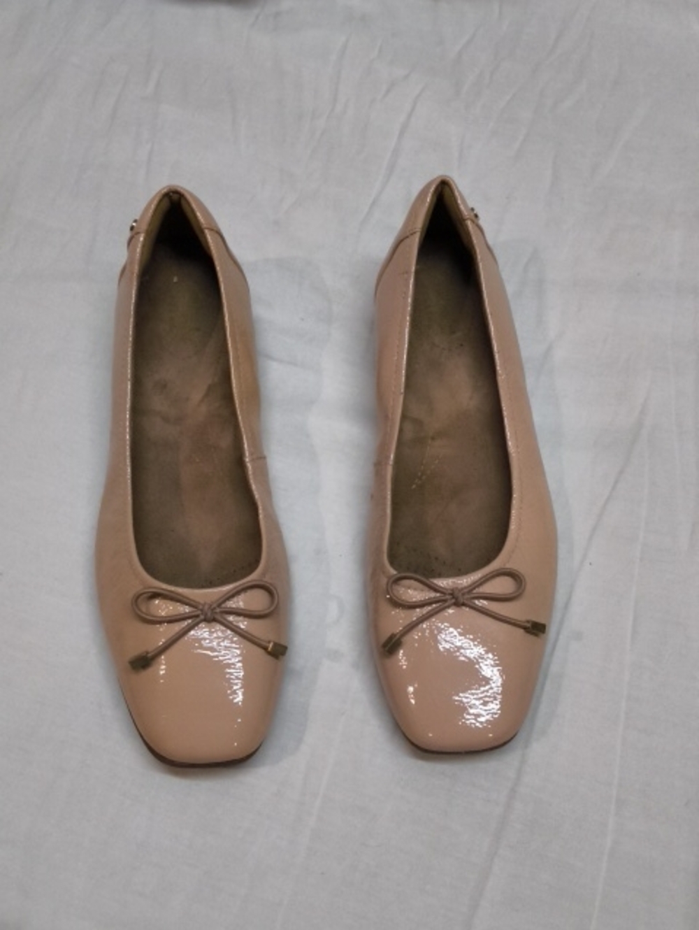 Classic Patent Ballet Flats in Nude Pink, Clarks 7